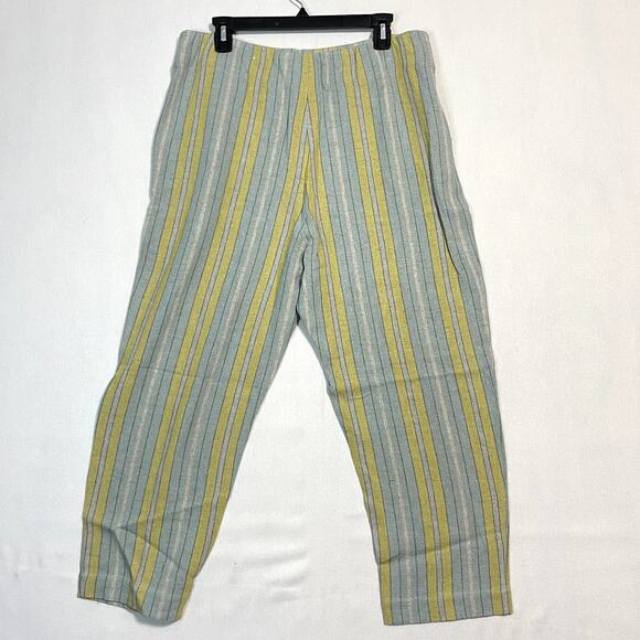 Soft Surroundings Linen Women's Striped Palazzo Pants - Size 14‎ - Picture 3 of 10